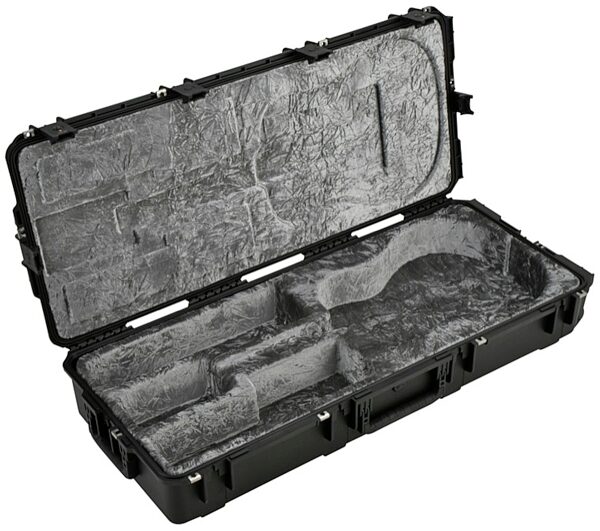 open zoom image for SKB 3i Series Waterproof Rolling Classical Guitar Case, Black, 3I-4217-30, Open Box (Very Good), Black - Angle