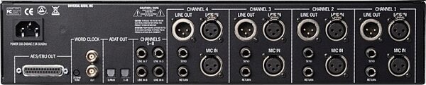 open zoom image for Universal Audio 4-710D 4-Channel Microphone Preamp, New, Back