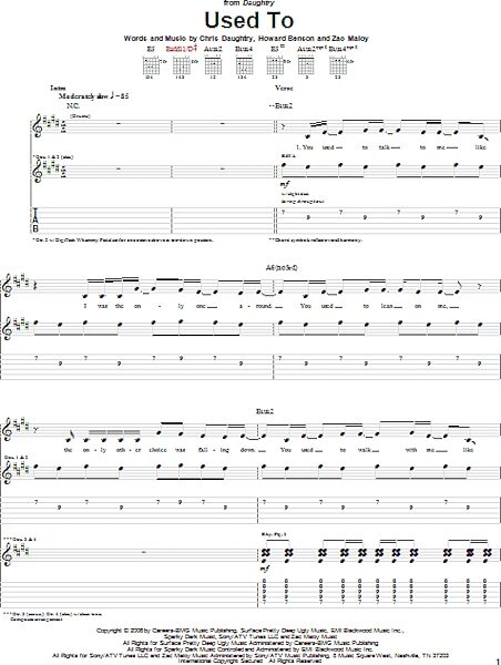 open zoom image for Used To - Guitar TAB, New, Main