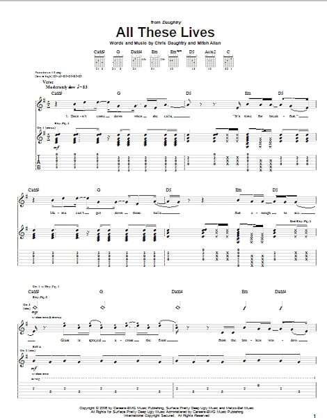 open zoom image for All These Lives - Guitar TAB, New, Main