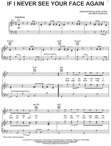 open zoom image for If I Never See Your Face Again - Piano/Vocal/Guitar, New, Main