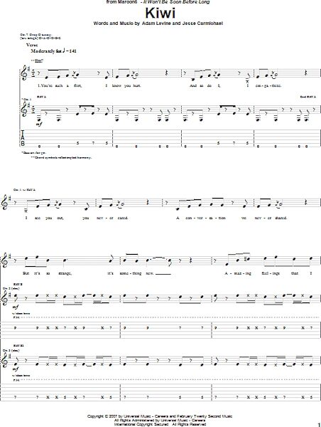 open zoom image for Kiwi - Guitar TAB, New, Main