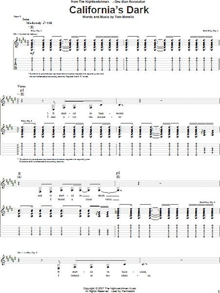 open zoom image for California's Dark - Guitar TAB, New, Main