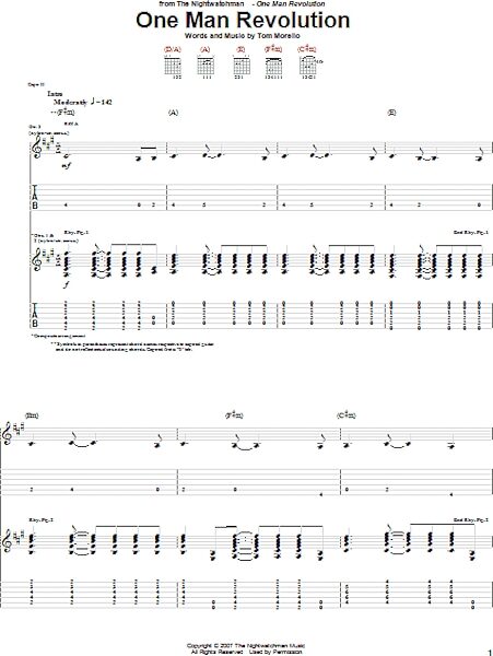 open zoom image for One Man Revolution - Guitar TAB, New, Main