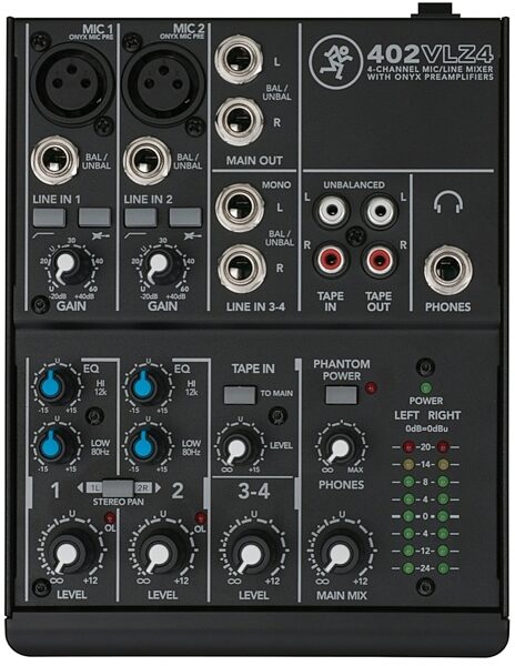 open zoom image for Mackie 402VLZ4 4-Channel Mixer, New, Main