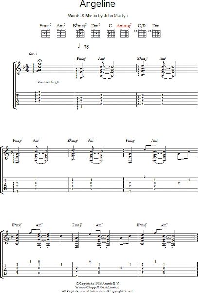 open zoom image for Angeline - Guitar TAB, New, Main