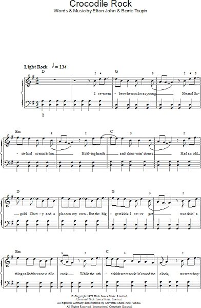 open zoom image for Crocodile Rock - Easy Piano, New, Main