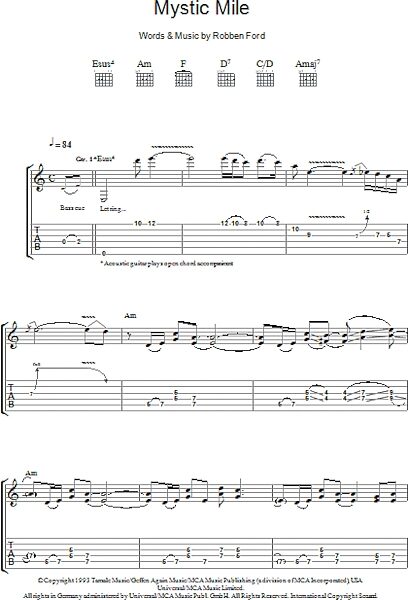 open zoom image for Mystic Mile - Guitar TAB, New, Main