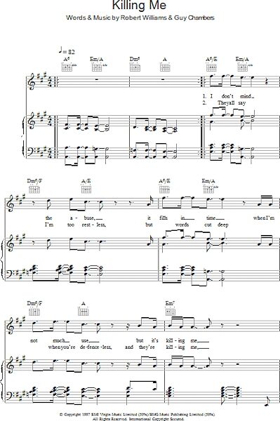 open zoom image for Killing Me - Piano/Vocal/Guitar, New, Main