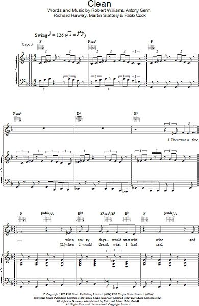 open zoom image for Clean - Piano/Vocal/Guitar, New, Main
