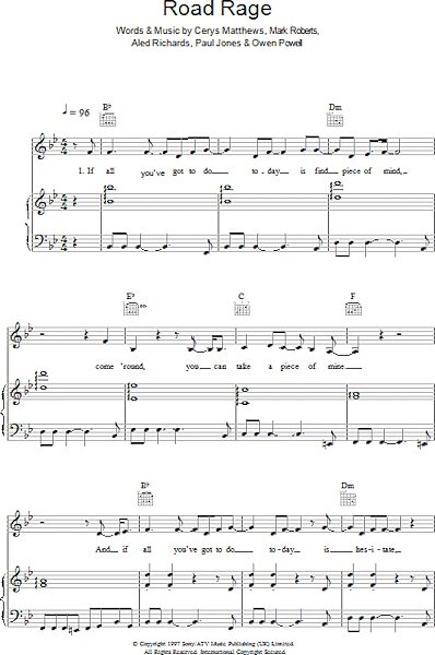 open zoom image for Road Rage - Piano/Vocal/Guitar, New, Main