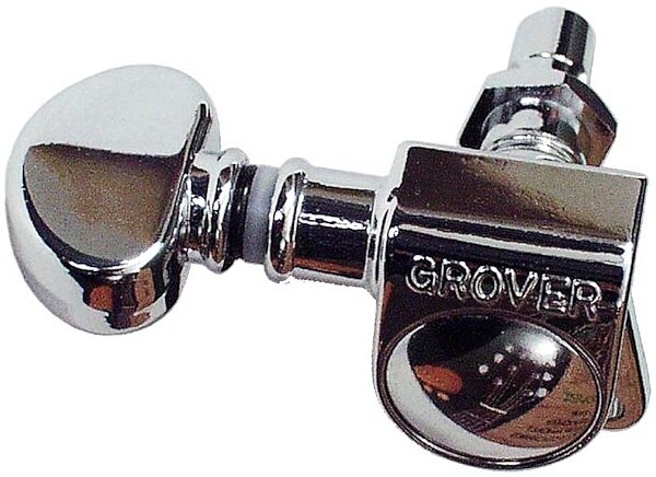 open zoom image for Grover 406 Series Mini Locking Rotomatic Tuning Machines, Chrome, 406C, 3+3, Action Position Front