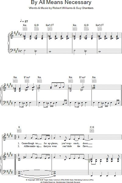 open zoom image for By All Means Necessary - Piano/Vocal/Guitar, New, Main