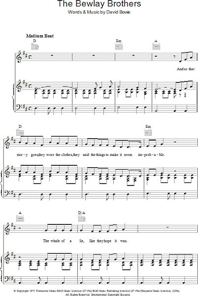 open zoom image for The Bewlay Brothers - Piano/Vocal/Guitar, New, Main
