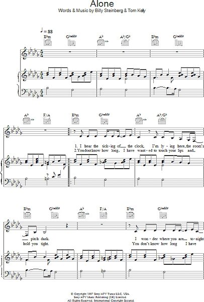 open zoom image for Alone - Piano/Vocal/Guitar, New, Main