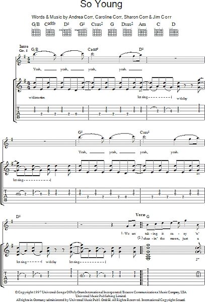 open zoom image for So Young - Guitar TAB, New, Main