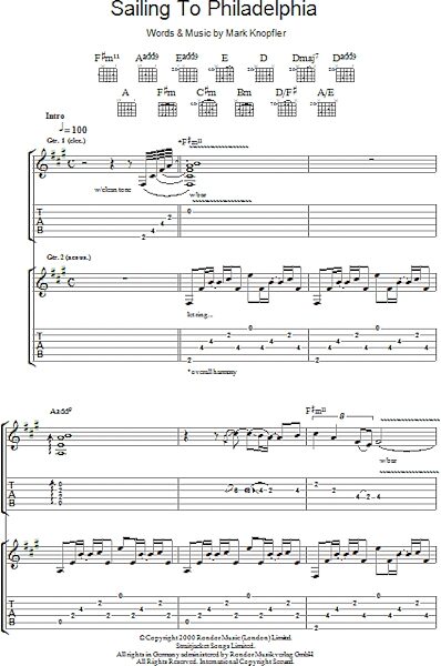 open zoom image for Sailing To Philadelphia - Guitar TAB, New, Main