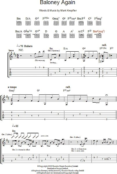 open zoom image for Baloney Again - Guitar TAB, New, Main