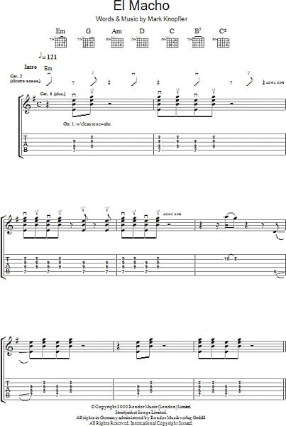 open zoom image for El Macho - Guitar TAB, New, Main