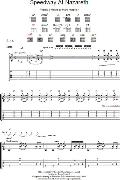 open zoom image for Speedway At Nazareth - Guitar TAB, New, Main