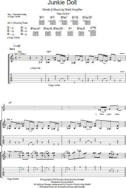 open zoom image for Junkie Doll - Guitar TAB, New, Main