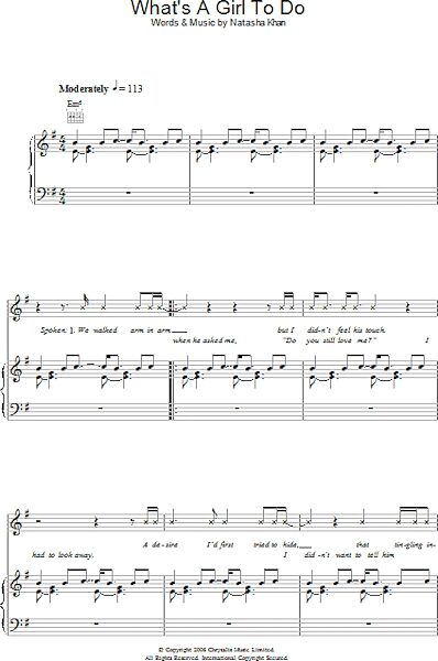 open zoom image for What's A Girl To Do - Piano/Vocal/Guitar, New, Main