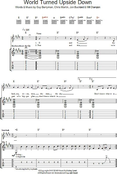 open zoom image for The World Turned Upside Down - Guitar TAB, New, Main