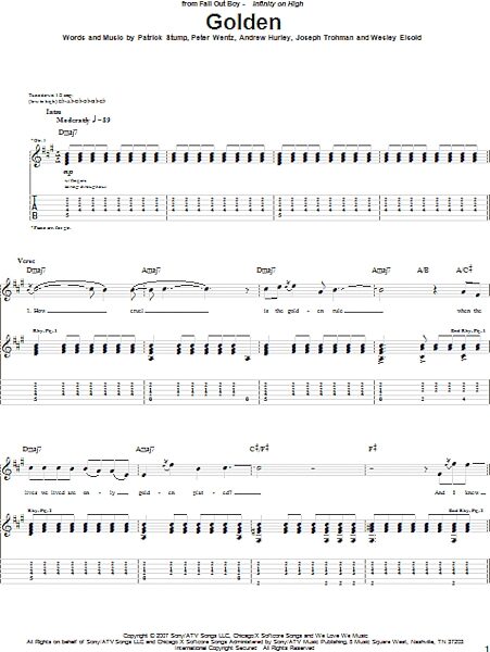 open zoom image for Golden - Guitar TAB, New, Main