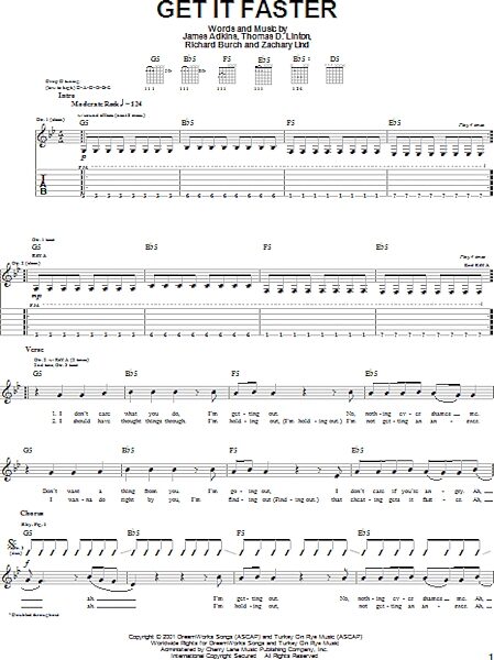 open zoom image for Get It Faster - Guitar TAB, New, Main