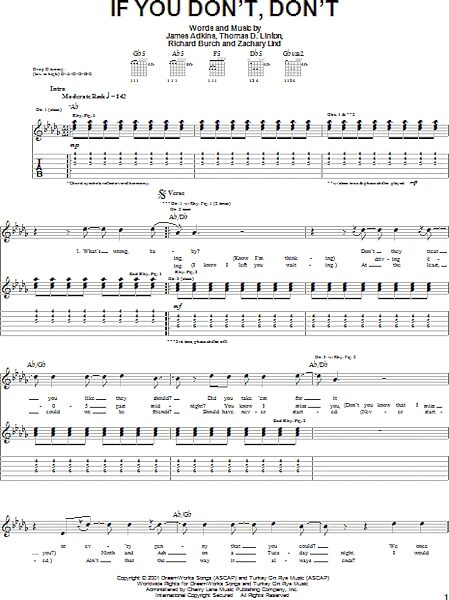 open zoom image for If You Don't, Don't - Guitar TAB, New, Main