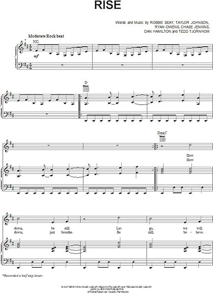open zoom image for Rise - Piano/Vocal/Guitar, New, Main