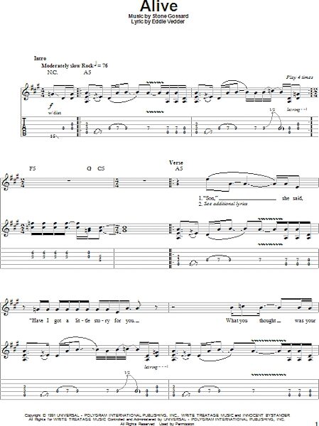 open zoom image for Alive - Guitar Tab Play-Along, New, Main