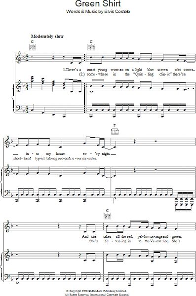 open zoom image for Green Shirt - Piano/Vocal/Guitar, New, Main
