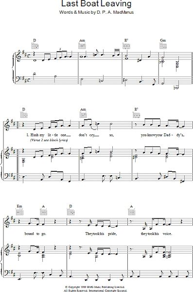 open zoom image for Last Boat Leaving - Piano/Vocal/Guitar, New, Main