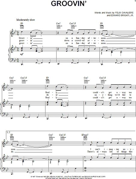 open zoom image for Groovin' - Piano/Vocal/Guitar, New, Main