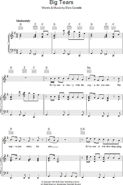 open zoom image for Big Tears - Piano/Vocal/Guitar, New, Main