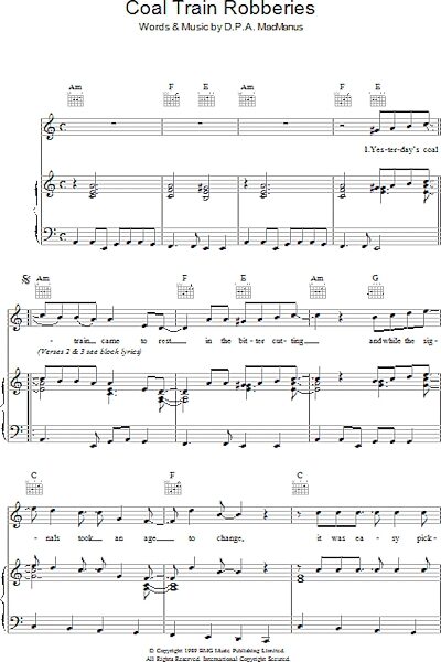 open zoom image for Coal Train Robberies - Piano/Vocal/Guitar, New, Main