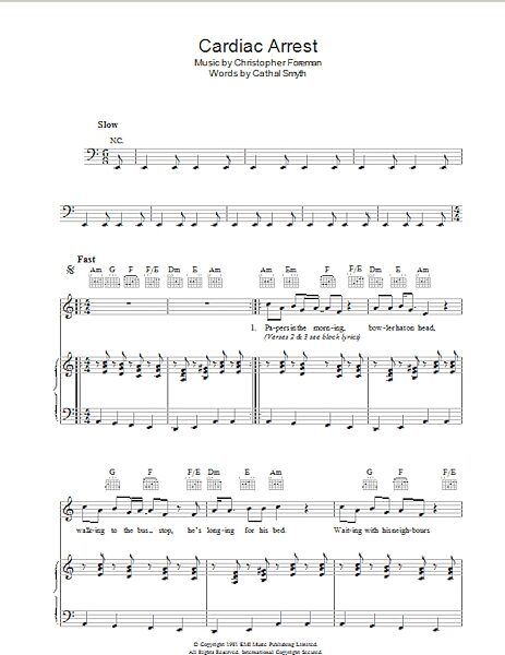 open zoom image for Cardiac Arrest - Piano/Vocal/Guitar, New, Main