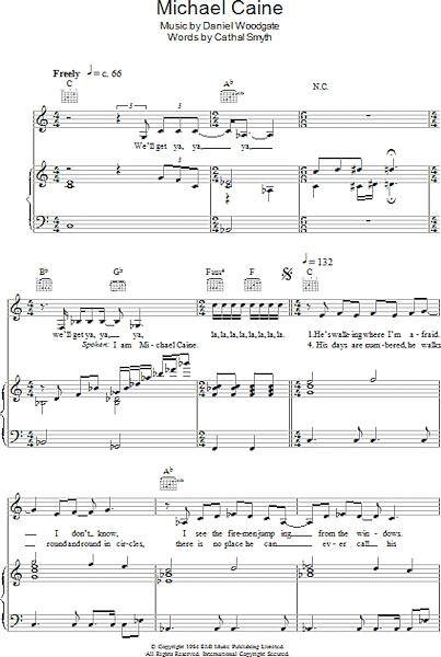 open zoom image for Michael Caine - Piano/Vocal/Guitar, New, Main