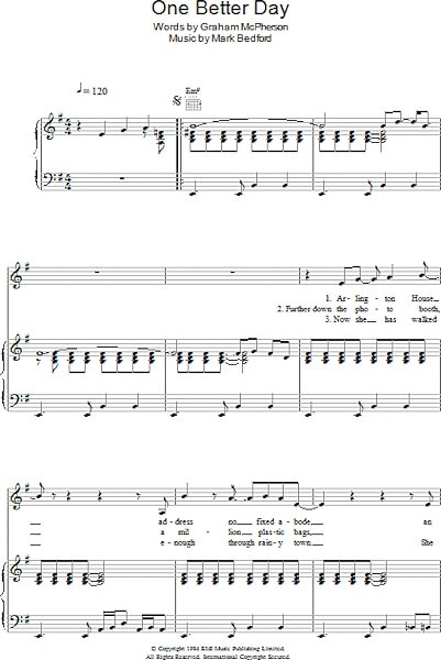 open zoom image for One Better Day - Piano/Vocal/Guitar, New, Main