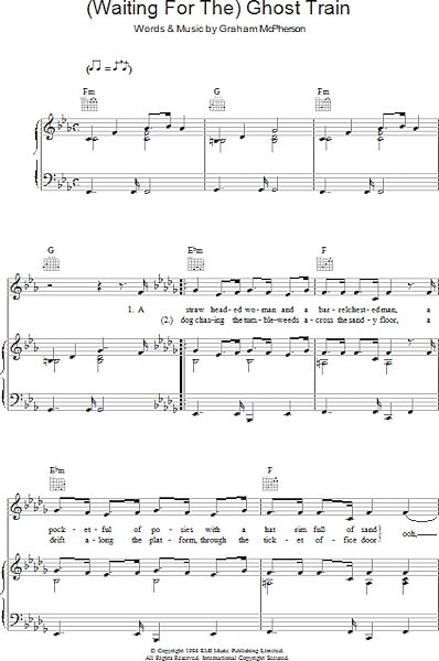 open zoom image for Waiting For The Ghost Train - Piano/Vocal/Guitar, New, Main