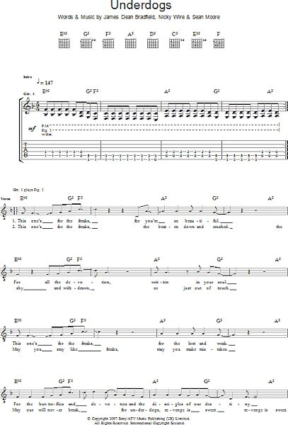 open zoom image for Underdogs - Guitar TAB, New, Main
