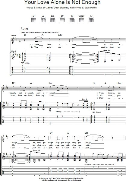 open zoom image for Your Love Alone Is Not Enough - Guitar TAB, New, Main