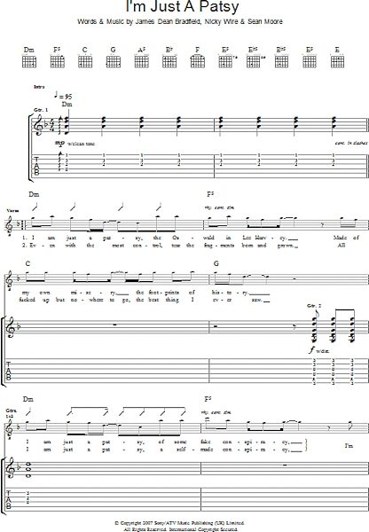 open zoom image for I'm Just A Patsy - Guitar TAB, New, Main