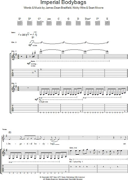 open zoom image for Imperial Bodybags - Guitar TAB, New, Main