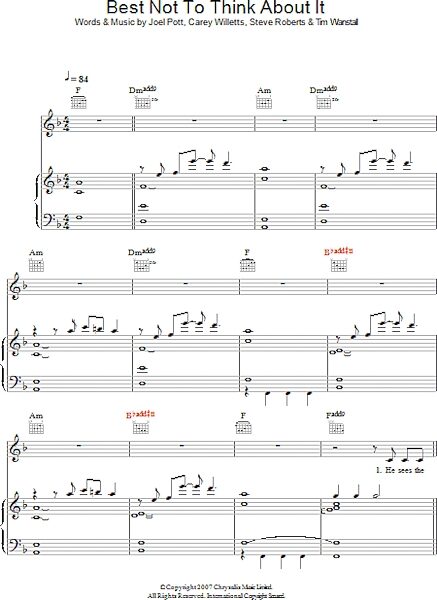 open zoom image for Best Not To Think About It - Piano/Vocal/Guitar, New, Main