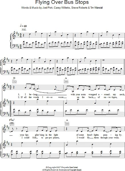 open zoom image for Flying Over Bus Stops - Piano/Vocal/Guitar, New, Main