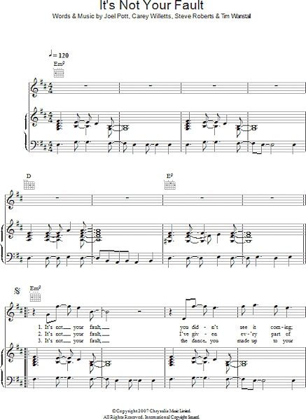 open zoom image for It's Not Your Fault - Piano/Vocal/Guitar, New, Main