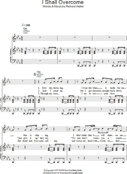 open zoom image for I Shall Overcome - Piano/Vocal/Guitar, New, Main