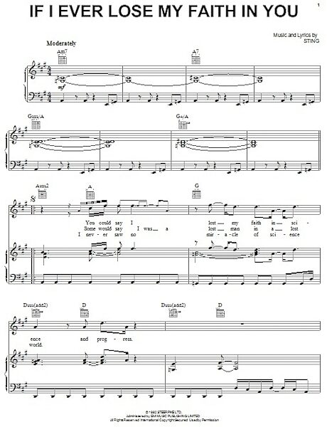 open zoom image for If I Ever Lose My Faith In You - Piano/Vocal/Guitar, New, Main